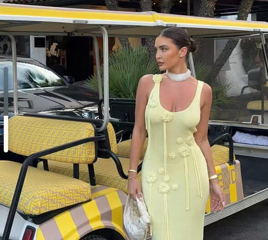 Robe Santorini - jaune